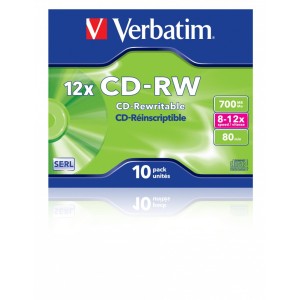 Verbatim CD-RW 12x 700 MB 10 pieza(s)