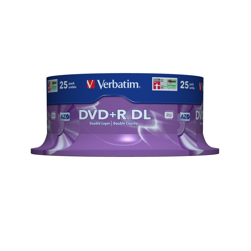 Verbatim DVD+R Double Layer 8x Matt Silver 25pk Spindle 8,5 GB DVD+R DL 25 pieza(s)