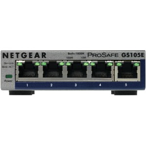 NETGEAR GS105E-200PES switch Gestionado L2 L3 Gigabit Ethernet (10 100 1000) Gris