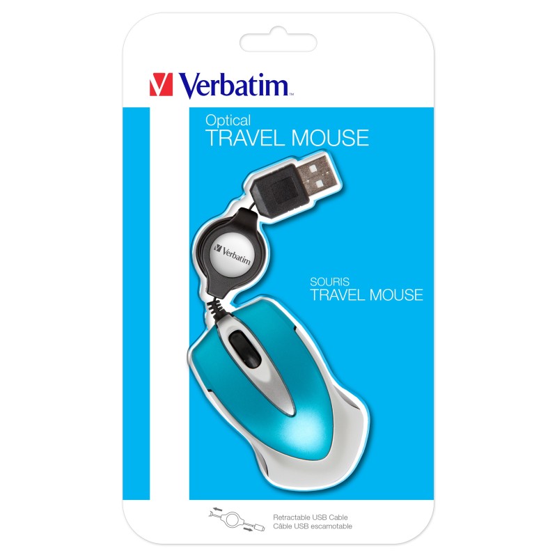 Verbatim Go Mini ratón Oficina Ambidextro USB tipo A Óptico 1000 DPI
