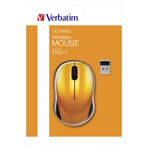 Verbatim Go Nano ratón Oficina Ambidextro RF inalámbrico 1600 DPI