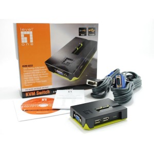 LevelOne Switch KVM de 2 puertos USB