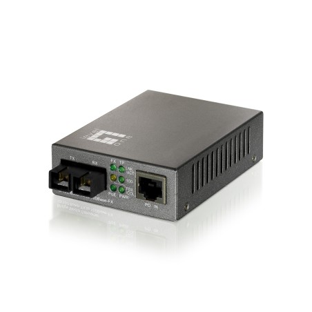 LevelOne Convertidor SC SMF 10 100BASE-TX a 100BASE-FX PoE PD