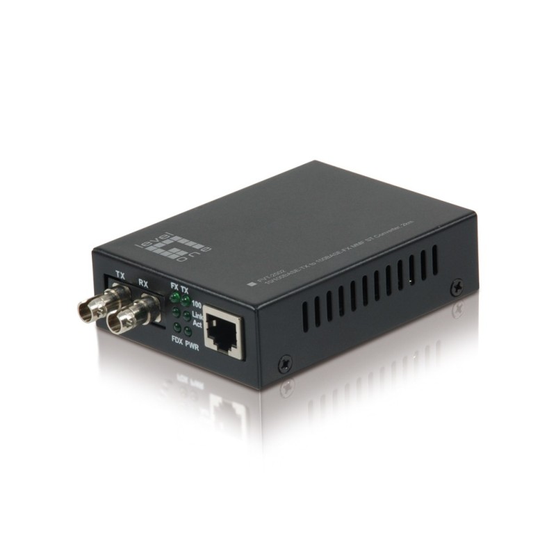 LevelOne FVT-2002 convertidor de medio 100 Mbit s 1310 nm Negro