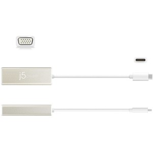 j5create JCA111 Adaptador gráfico USB 1920 x 1080 Pixeles Aluminio, Blanco