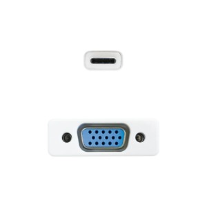 Nanocable Conversor USB-C a VGA. USB-C M-VGA H, Aluminio 10 cm