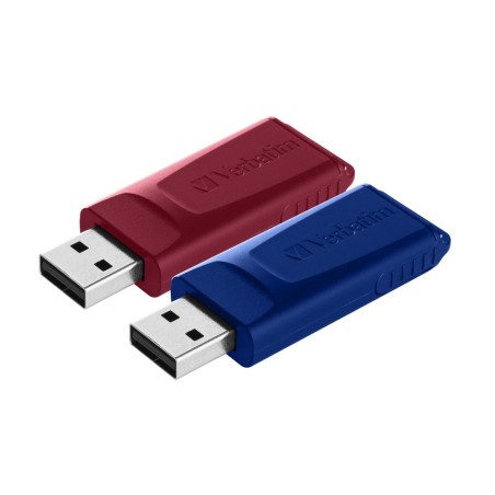 Verbatim Slider - Unidad USB - 2x32 GB, Azul Rojo