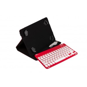 SilverHT Funda Universal Gripcase + Teclado (9'' - 10.1'') - Rojo