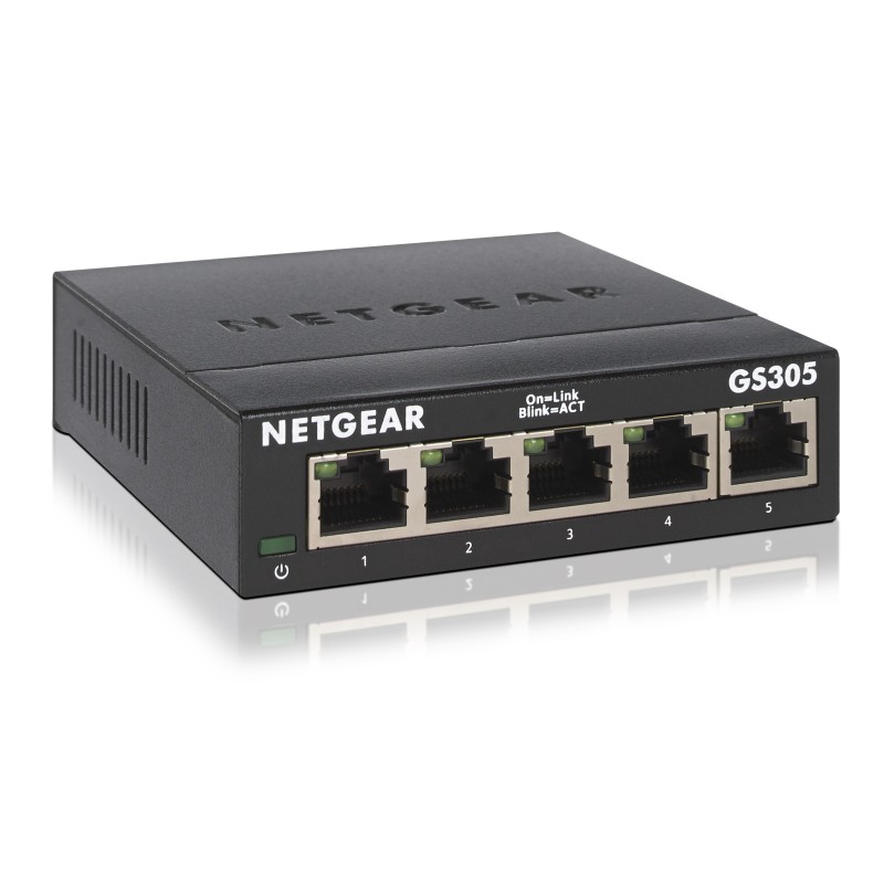 NETGEAR GS305 No administrado L2 Gigabit Ethernet (10 100 1000) Negro
