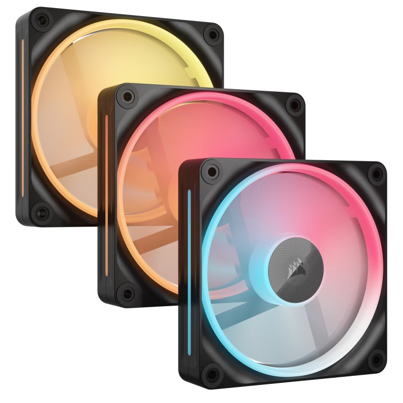 iCUE LINK LX120-R RGB Carcasa del ordenador Ventilador 12 cm Negro 3 pieza(s)