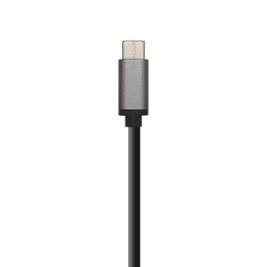 AISENS Hub USB 3.1 USB-C, USB-C M - 4 x Tipo A H, Gris, 15 cm