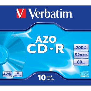 Verbatim CD-R AZO Crystal 700 MB 52x 10 pieza(s)
