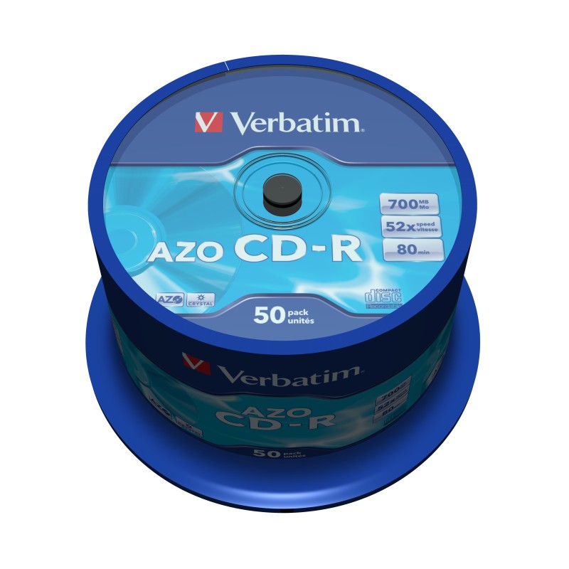 Verbatim CD-R AZO Crystal 700 MB 52x 50 pieza(s)