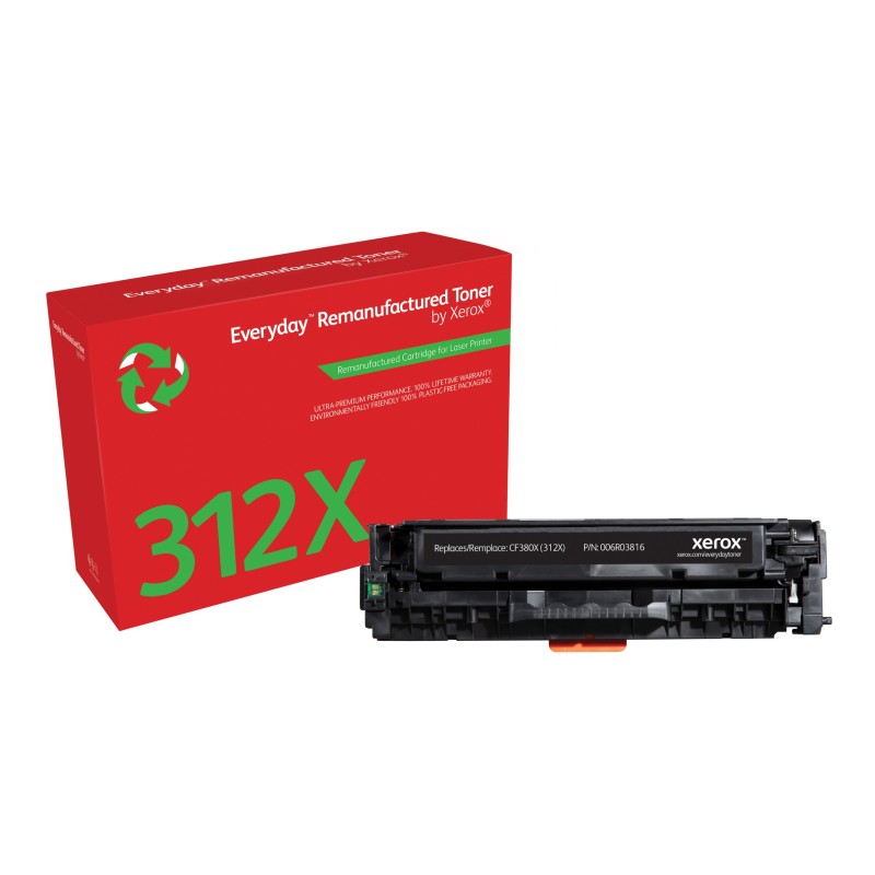 Everyday Tóner ™ Negro remanufacturado de Xerox es compatible con HP 312X (CF380X), High capacity