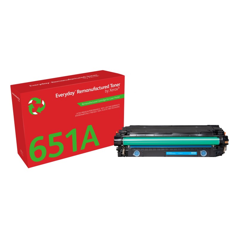 Everyday Tóner ™ Cian remanufacturado de Xerox es compatible con HP 651A 650A 307A (CE341A CE271A CE741A), Capacidad estándar