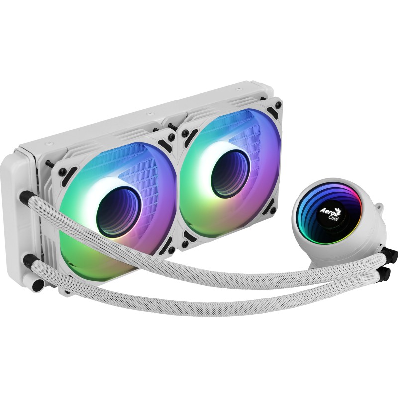 Aerocool MIRAGEL240W Refrigeración Líquida CPU 2xVentilador 12cm ARGB TDP 400W Blanco