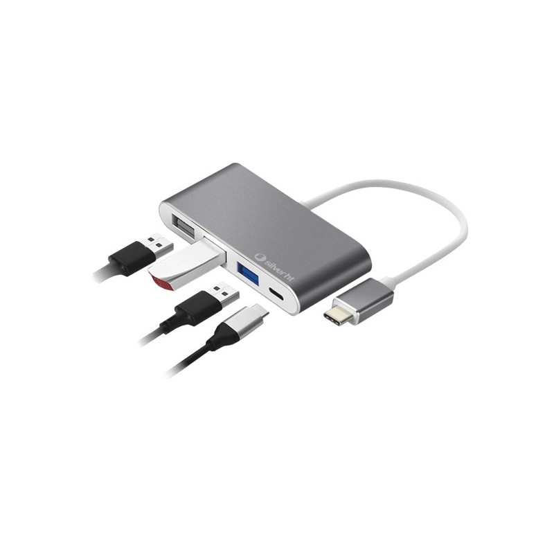 SilverHT Hub Logan USB-C 4 en 1