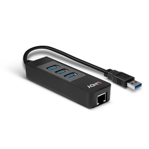 Lindy 43176 hub de interfaz USB 3.2 Gen 1 (3.1 Gen 1) Type-A 5000 Mbit s Negro