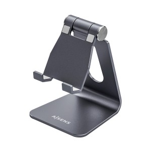 AISENS Soporte De Sobremesa Tamaño M Ajustable (1 Pivote) Para Movil   Tablet, Gris
