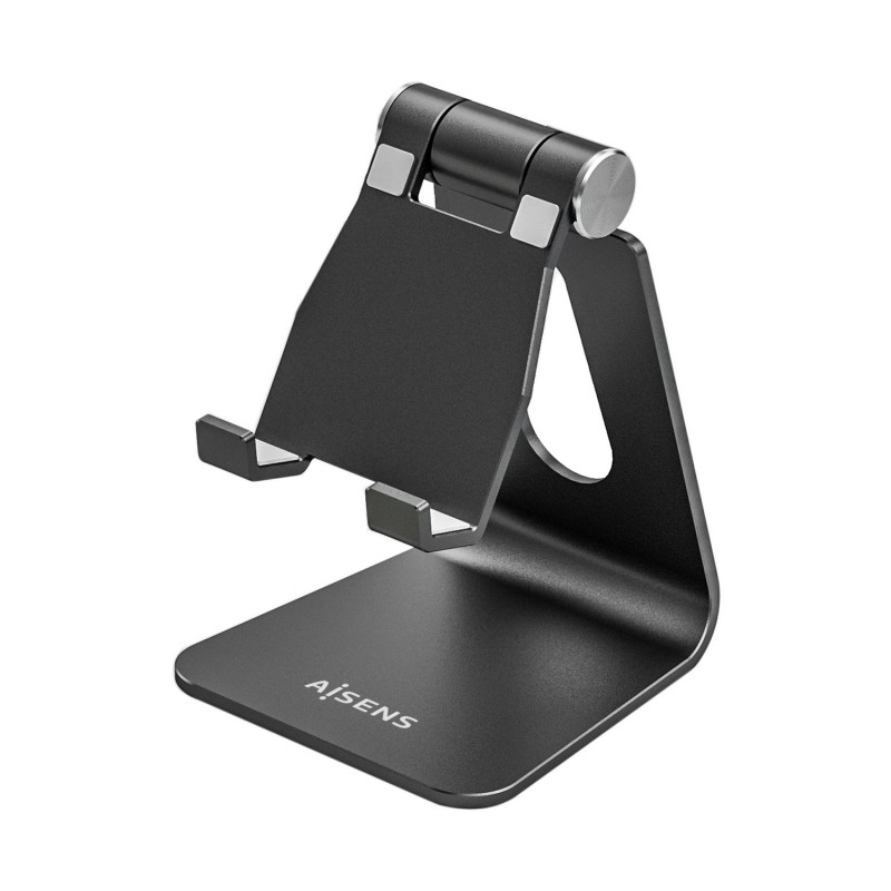 AISENS Soporte De Sobremesa Tamaño M Ajustable (1 Pivote) Para Movil   Tablet, Negro