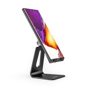 AISENS Soporte De Sobremesa Tamaño M Ajustable (1 Pivote) Para Movil   Tablet, Negro
