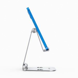 AISENS Soporte De Sobremesa Tamaño XL Ajustable (2 Pivotes) Para Movil   Tablet, Plata