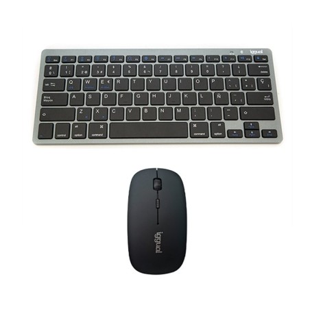 iggual IGG316917+IGG316771 teclado Ratón incluido Bluetooth QWERTY Gris