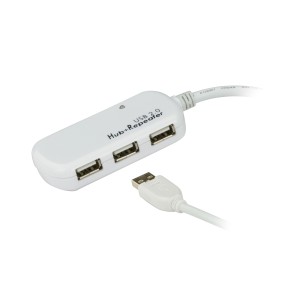 ATEN Cable extensor USB 2.0 de 12 m con hub de cuatro puertos (soporta conexión en cadena hasta 60 m)