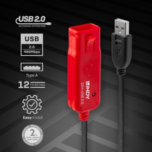 Lindy 42783 hub de interfaz 480 Mbit s Negro