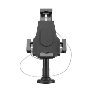 AISENS Soporte Antirobo de Sobremesa   Pared Ajustable (1 Pivote) para Tablet, Negro