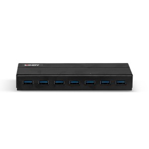 Lindy 43228 hub de interfaz USB 3.2 Gen 1 (3.1 Gen 1) Type-A 5000 Mbit s Negro