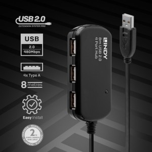 Lindy 42781 hub de interfaz 480 Mbit s