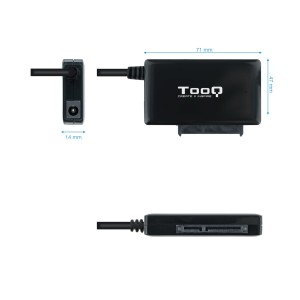 TooQ TQHDA-02C base de conexión para disco duro USB 3.2 Gen 1 (3.1 Gen 1) Type-C Negro