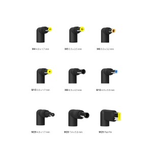 AISENS Cargador 65 W Automatico Universal Multitension Para Portatil Con 9 Conectores + USB-A QC.3.0