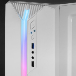 Mars Gaming MC-S1, Caja PC Compacta Gaming Micro-ATX, Iluminación ARGB 12 Modos, Ventilador FRGB, Ventana Lateral Completa RGB,