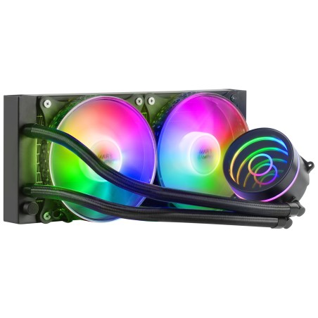 Mars Gaming ML-ONE240, Refrigeración Líquida CPU, TDP 400 W, Espejo Infinito, 2 Ventiladores FRGB Silenciosos, Multisocket