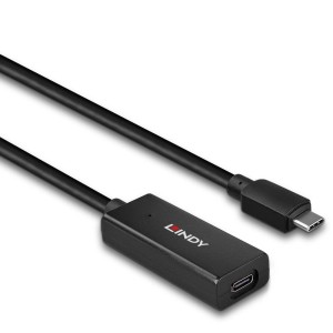 Lindy 43356 hub de interfaz USB 3.2 Gen 1 (3.1 Gen 1) Type-C 5000 Mbit s Negro