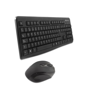 CoolBox COO-KTR-02W teclado Ratón incluido Oficina RF inalámbrico QWERTY Español Negro