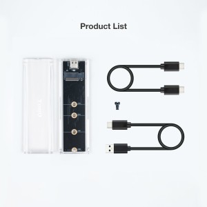 TooQ Caja Externa para SSD M.2 NGFF NVMe, Transparente, RGB