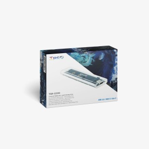 TooQ Caja Externa para SSD M.2 NGFF NVMe, Transparente, RGB