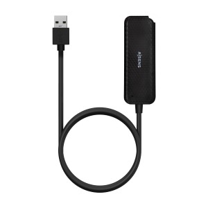 AISENS Hub USB 3.0, Tipo A M-4x Tipo A H, Negro, 60cm