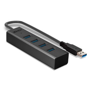 Lindy 43324 hub de interfaz USB 3.2 Gen 1 (3.1 Gen 1) Type-A 5000 Mbit s Negro