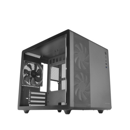 Mars Gaming MC-MPRO Negro, Caja Profesional Compacta Micro-ATX, Ventana Lateral Completa Cristal Templado, 3x Ventiladores