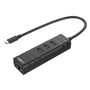Lindy 43249 hub de interfaz USB 3.2 Gen 1 (3.1 Gen 1) Type-C 5000 Mbit s Negro