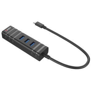 Lindy 43249 hub de interfaz USB 3.2 Gen 1 (3.1 Gen 1) Type-C 5000 Mbit s Negro
