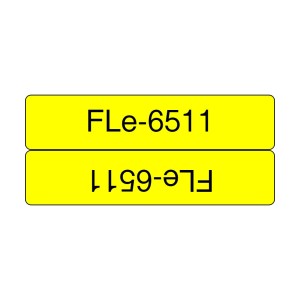 Brother FLE-6511 cinta para impresora de etiquetas Negro sobre amarillo