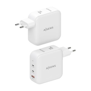 AISENS Cargador GaN 140W, 2xUSB-C PD3.1 QC4.0, 1xUSB-A QC3.0, Blanco