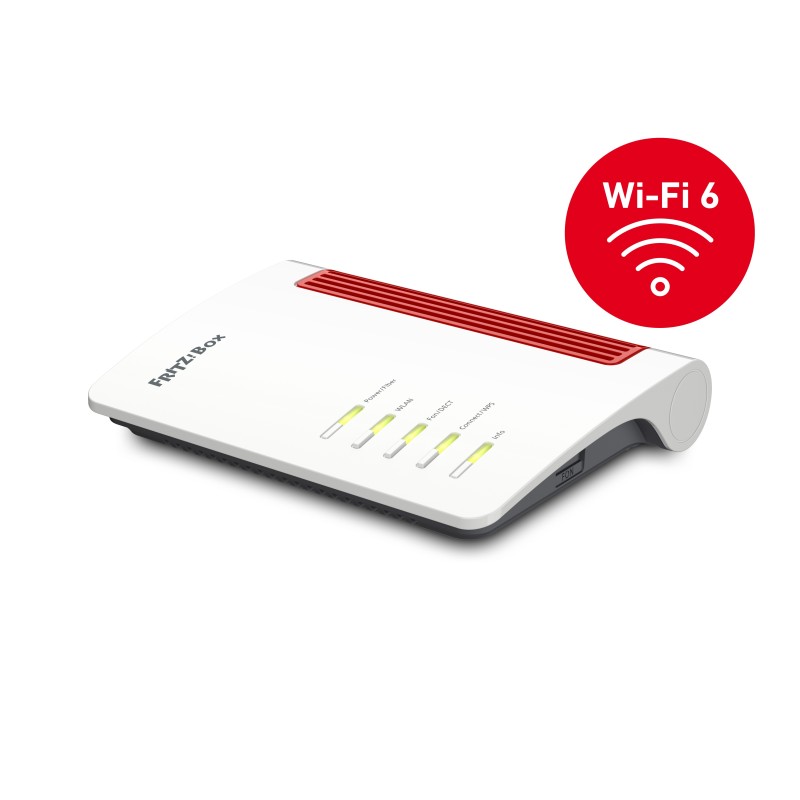 FRITZ!Box 5530 Fiber Edition Internation router inalámbrico 2.5 Gigabit Ethernet Doble banda (2,4 GHz   5 GHz) Blanco