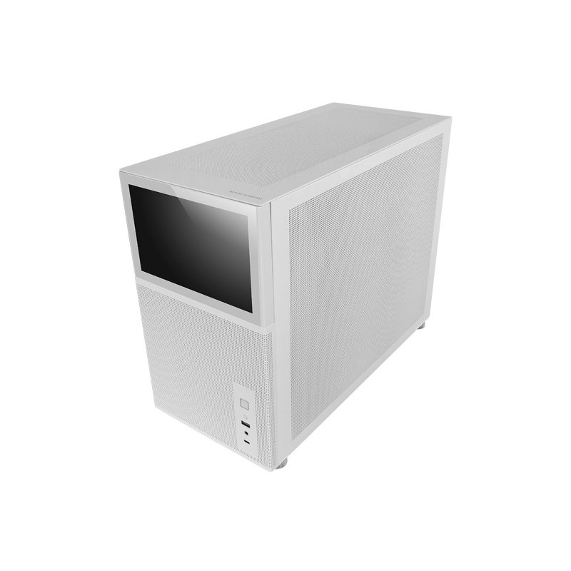 Mars Gaming MC-LCD, Caja PC Compacta Micro-ATX, Pantalla LCD IPS 8", Rejilla Mesh Lateral, Superior y Frontal, Ventana Lateral