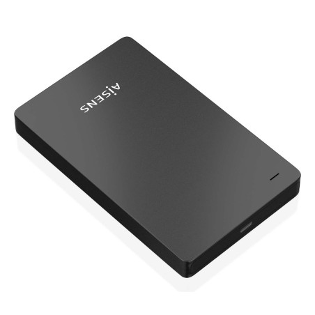 AISENS Caja Externa 2.5″ 9.5mm SATA a USB-C USB3.1 Gen1, Negra